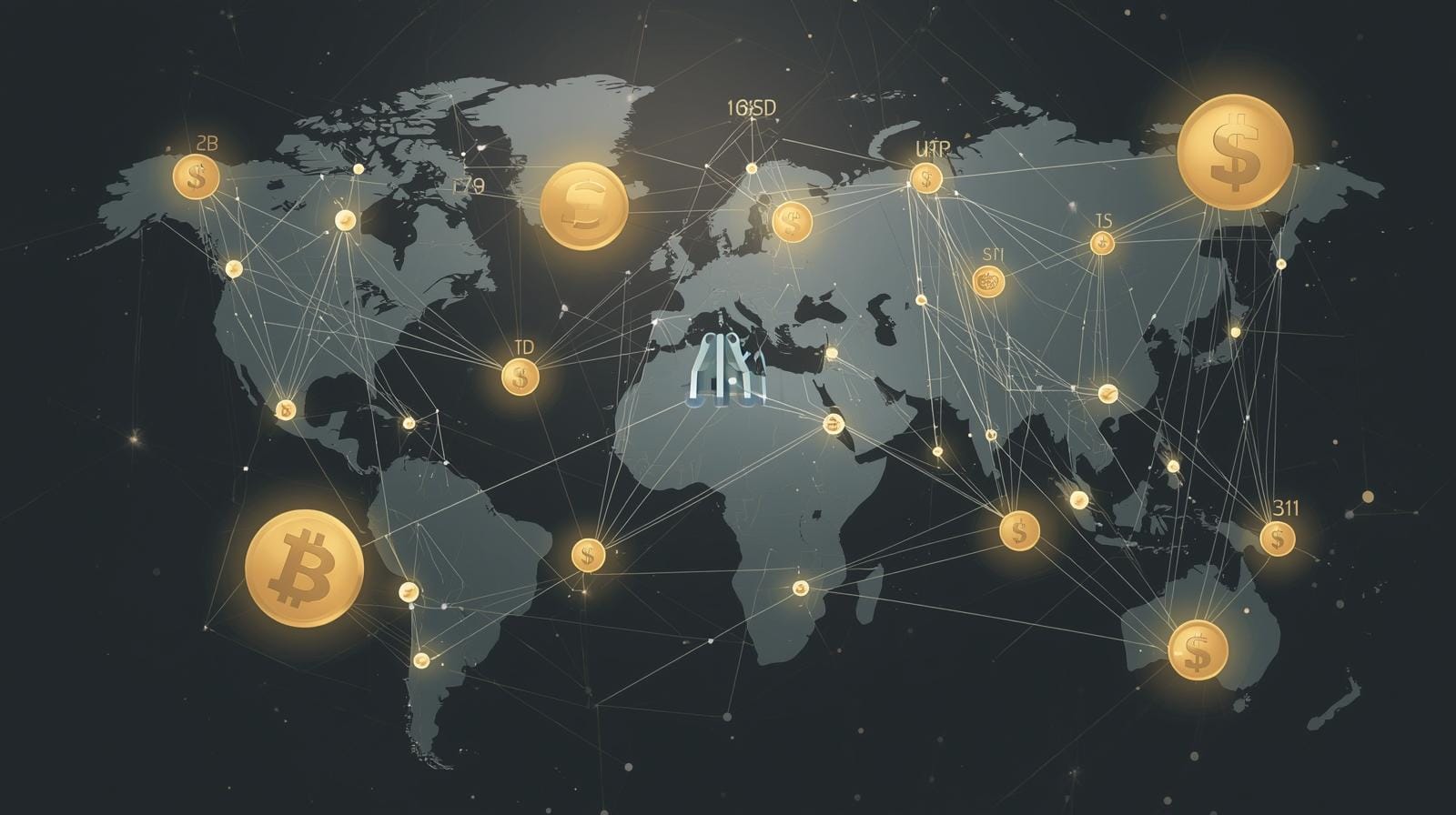 AI-driven map linking USD, CNY, INR, RUB